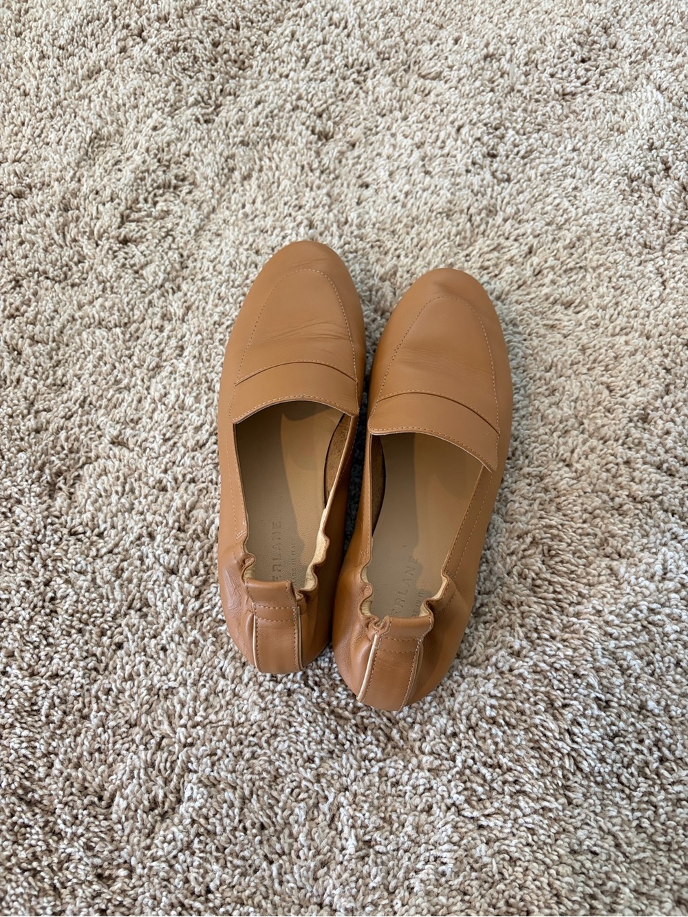 Everlane Women's Caramel Leather Slip-On Loafers